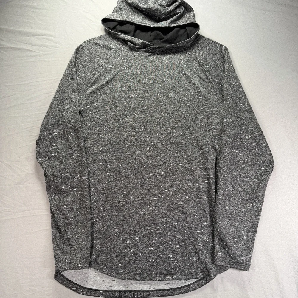 Lululemon Men Fresh Form Hoodie Black White Large Stretch Workout Athleisure Gym - Picture 2 of 9